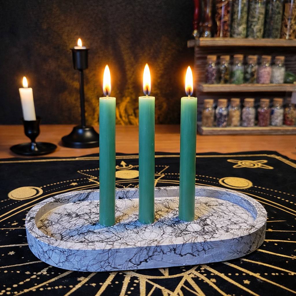 Ritual Tray with Metal Pins for Candle Work |Altar Use | Witchcraft | Spiritual Practices & Intention Setting
