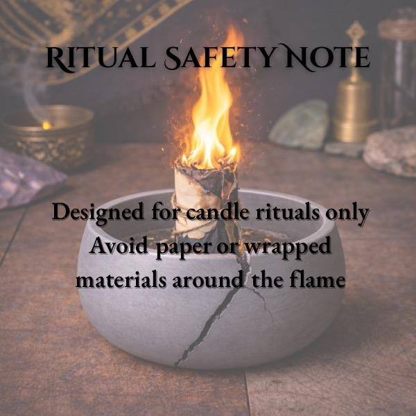 Ritual Candle Holder with Metal Spike – Handmade Altar Holder for Intention, Grounding & Spiritual Decor