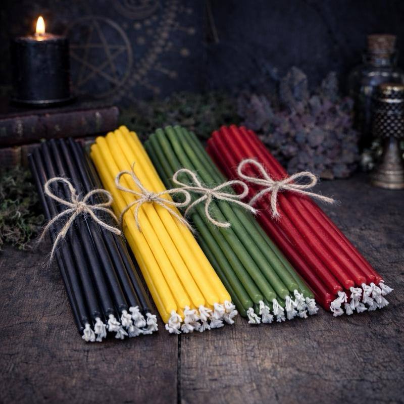 Beeswax Ritual Taper Candles – 7.5’’x 0.2’’