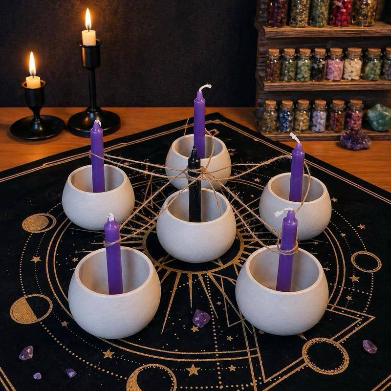 Ritual Taper Candles Set of 10 - 4 Inch Spell Candles for Manifestation
