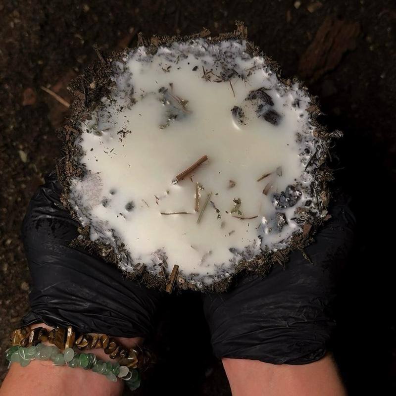 Earthborn Ritual Candle Raw Handcrafted
