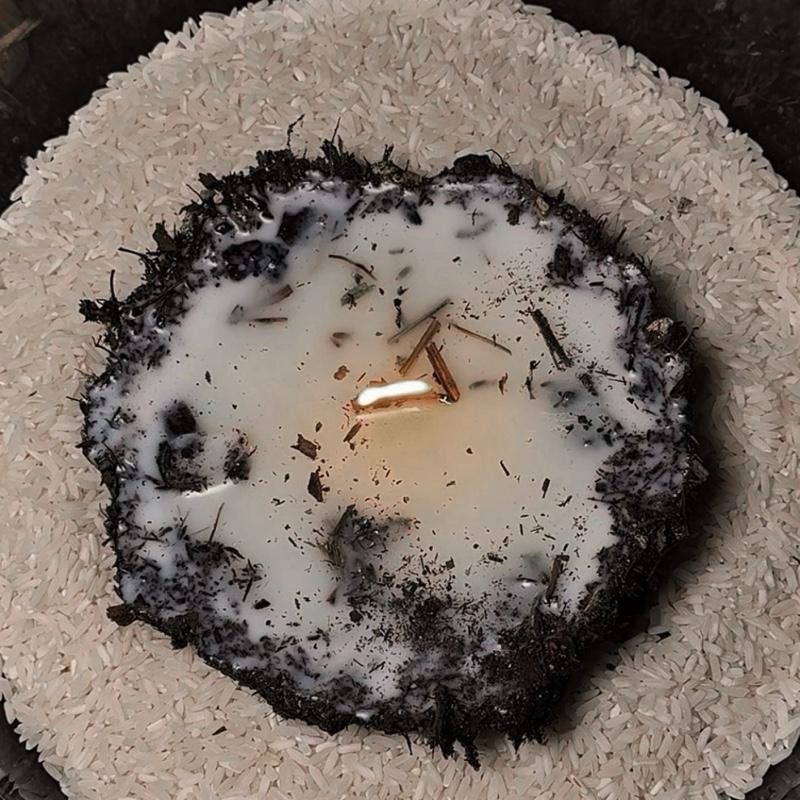 Earthborn Ritual Candle Raw Handcrafted