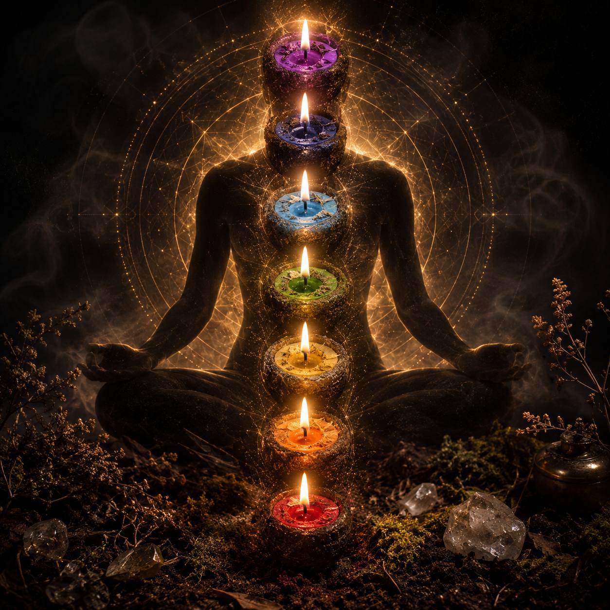 Custom 15 Chakra Earth Candle Set