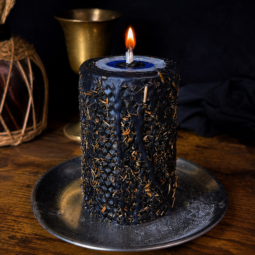 Evil Eye Protection Candle | Handcrafted Beeswax Ritual Candle