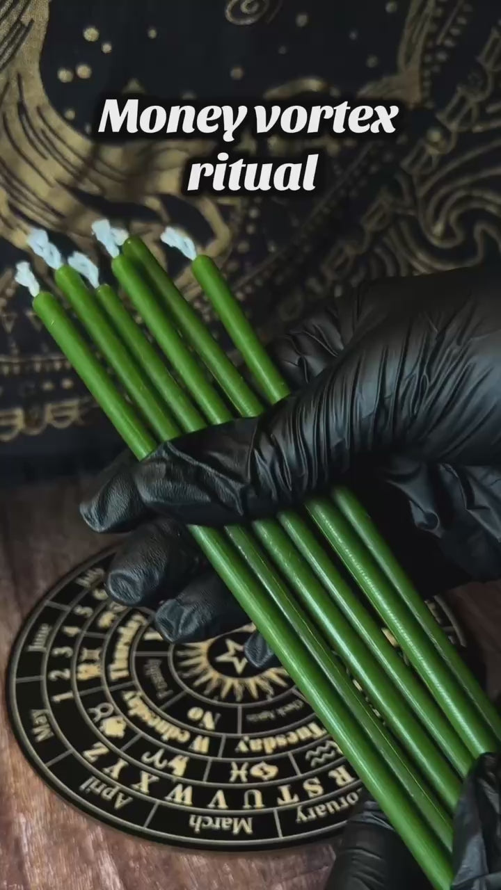 Prosperity Beeswax Ritual Candle Money Vortex